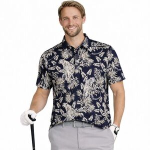 Bad Birdie Black and Tan Tropical Shirt NEW